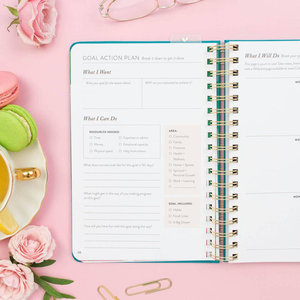 Fresh Start Daily Planner | Undated (Lavender Spiral)