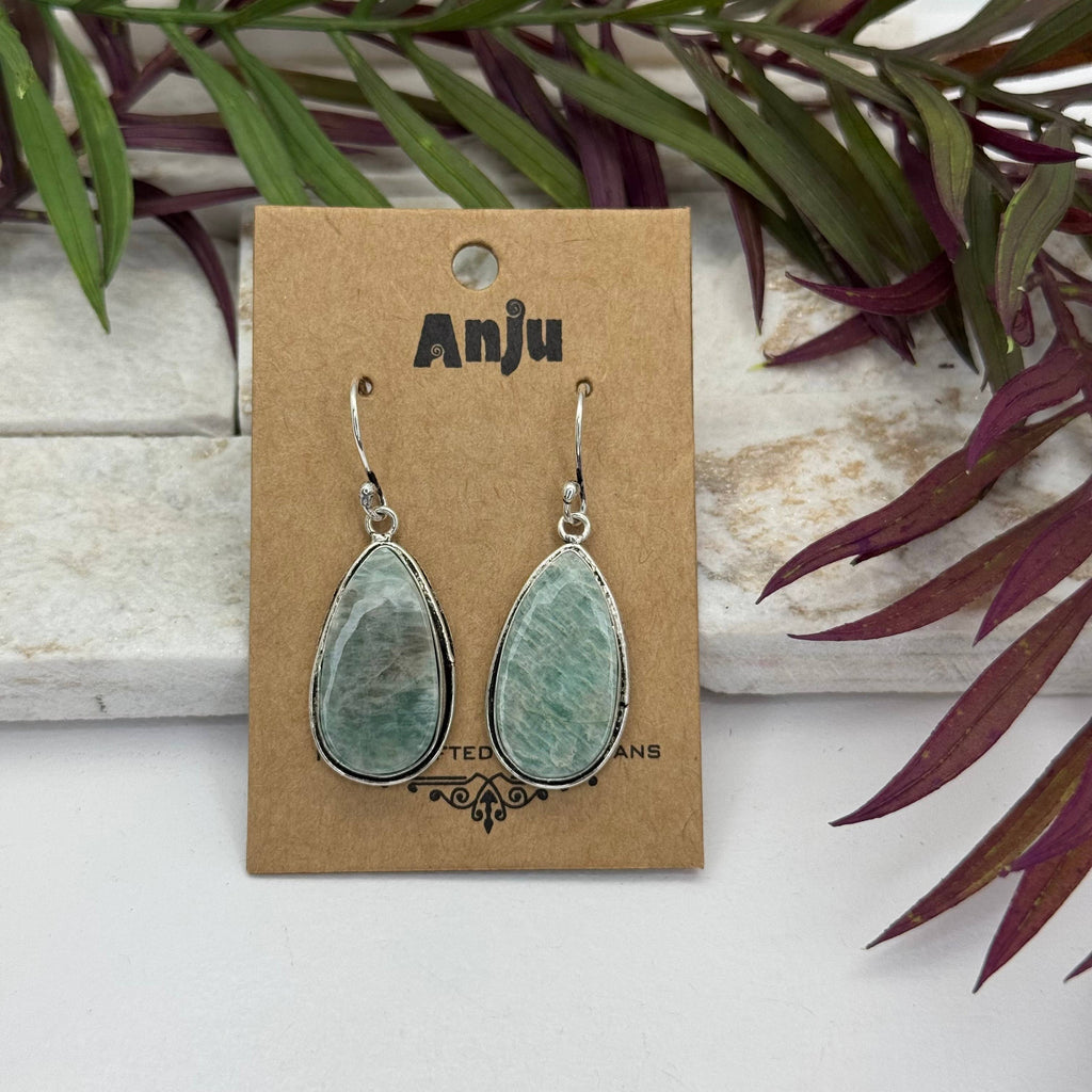Kashi Semiprecious Stone Earrings - Amazonite