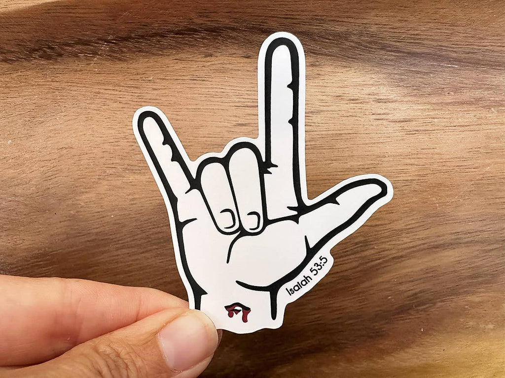 "I Love You" in ASL | Jesus Sticker | Christian Sticker