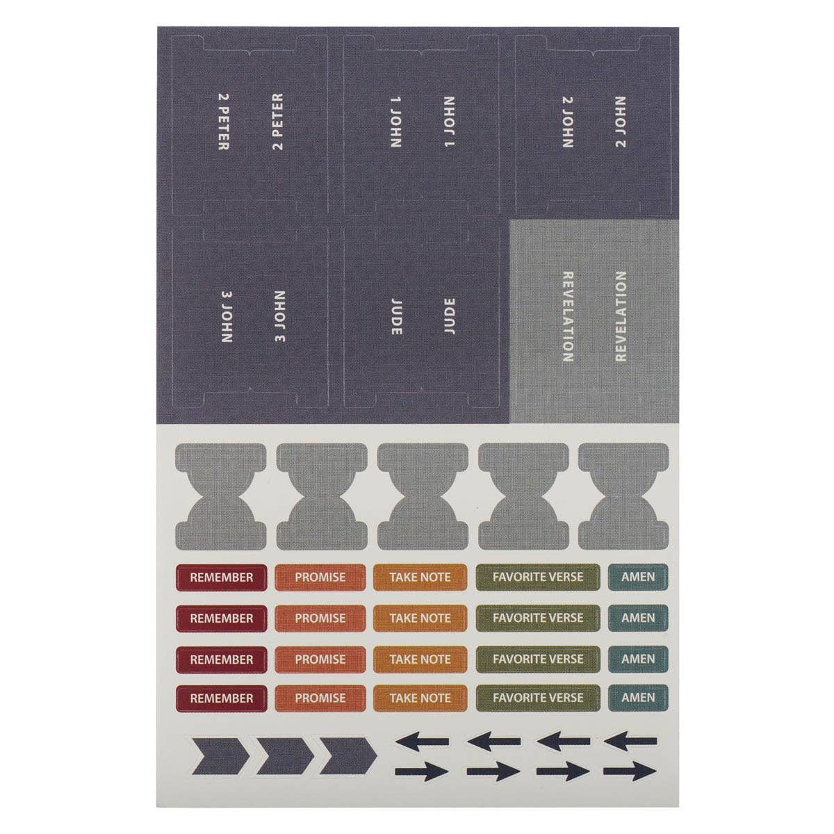 Bible Indexing Tabs Multi-Color Coded