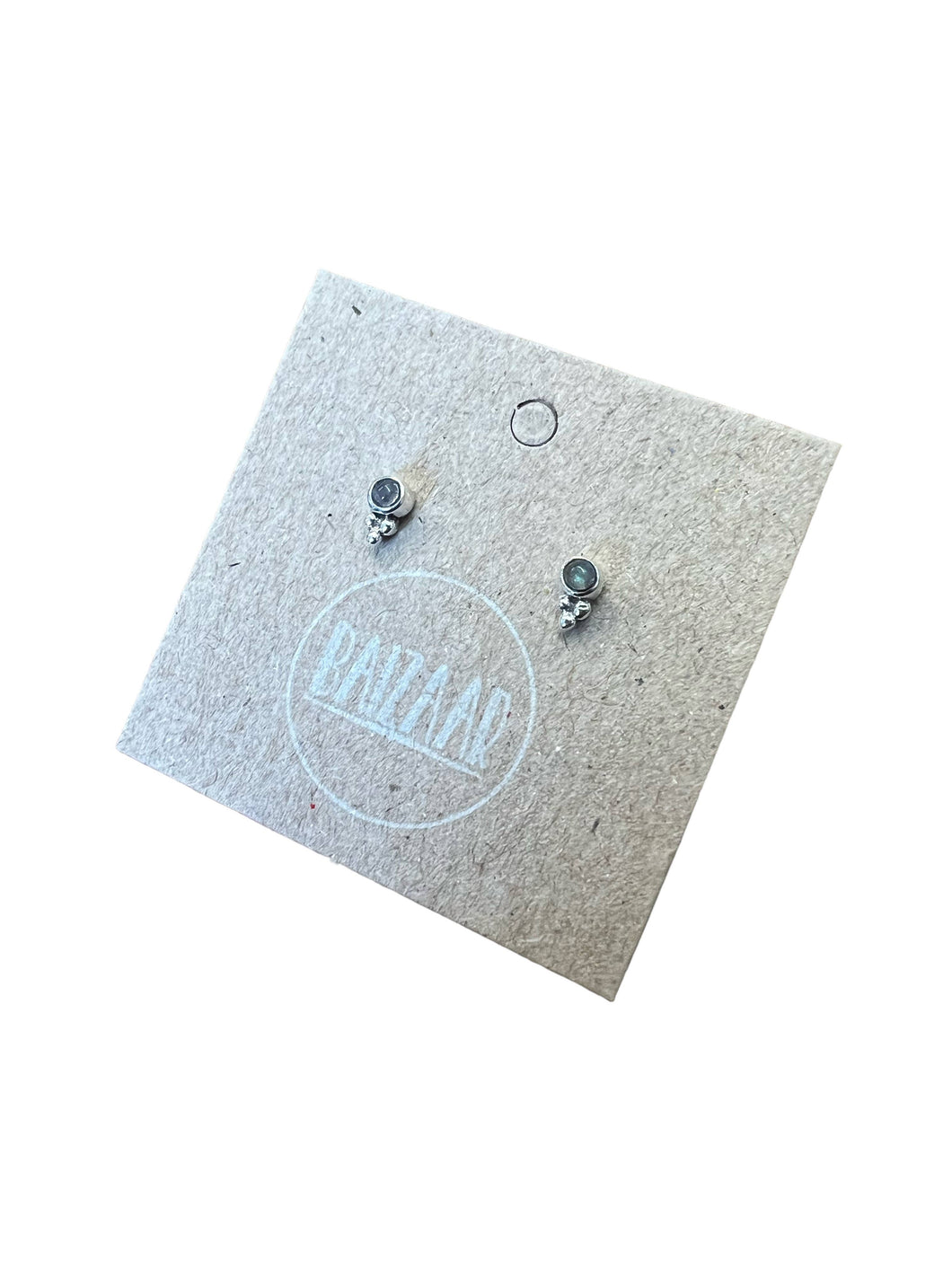 Home Soon Sterling Silver Stone Stud Earring