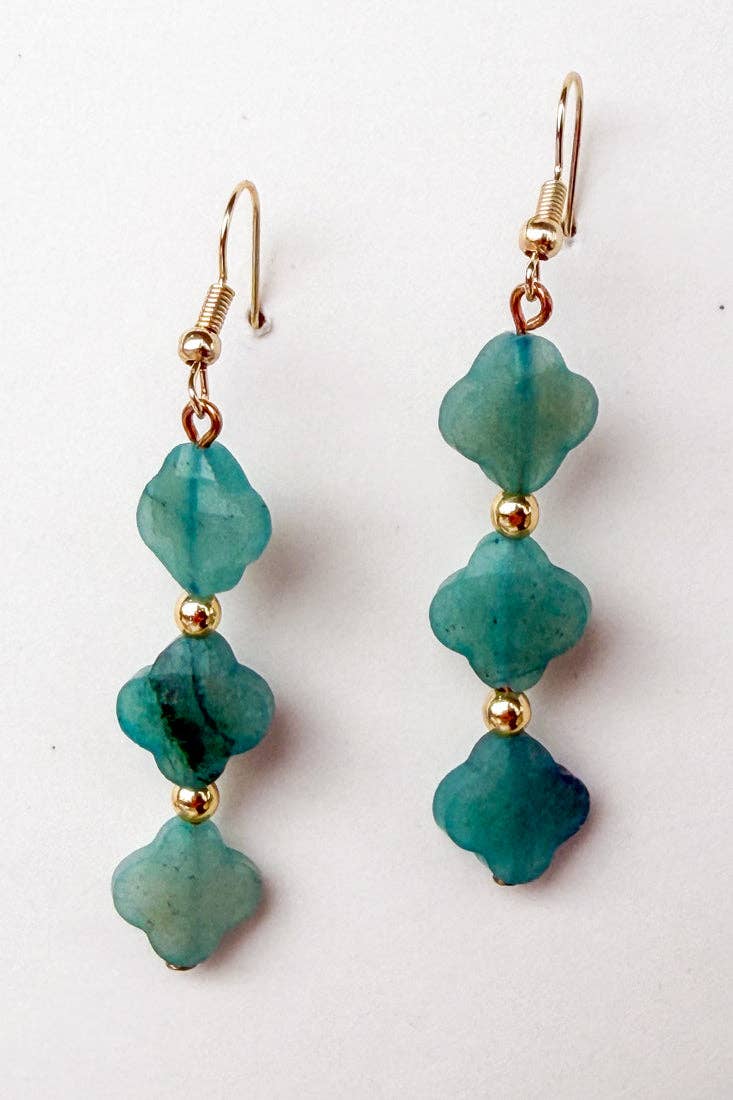Turqouise Clover Earrings