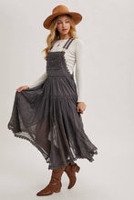 Load image into Gallery viewer, LACE EMBROIDERED TULLE BIB MAXI DRESS
