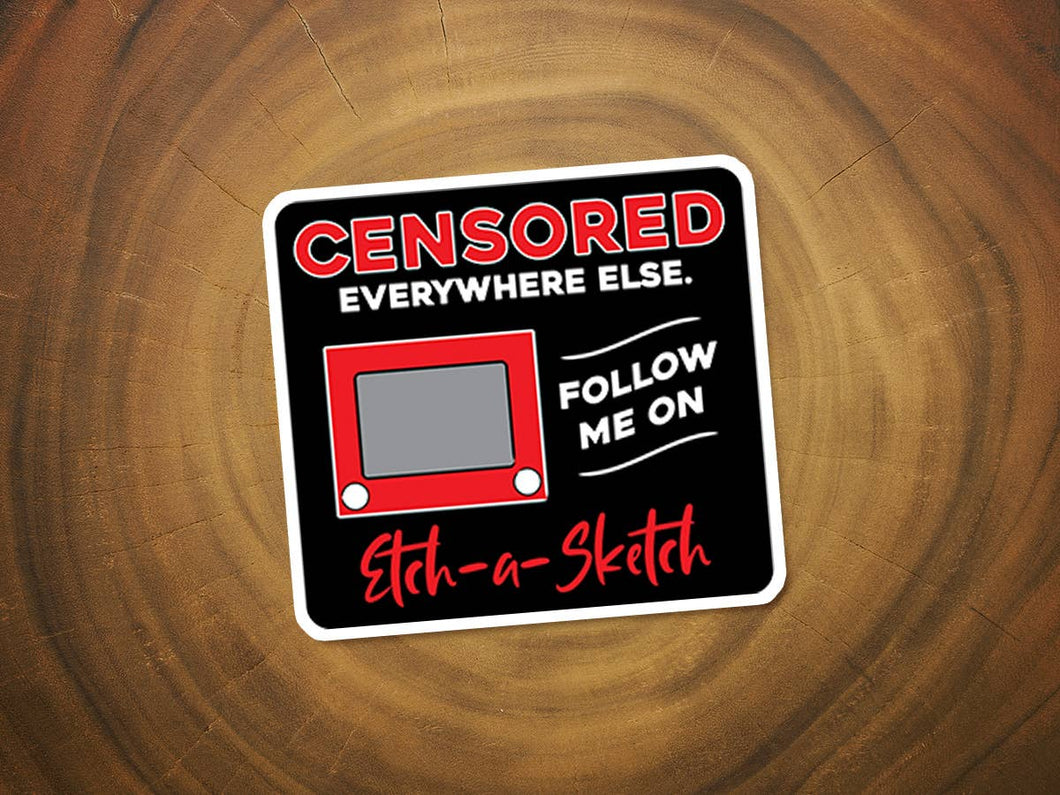 Censored Sticker | Funny Sticker | Etch-a-Sketch