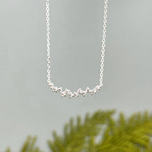 Load image into Gallery viewer, CZ Curved Cluster Necklace
