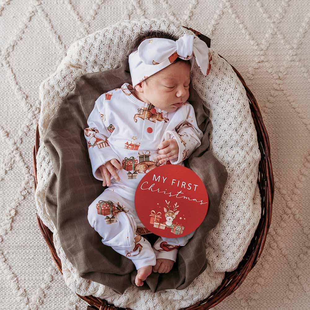 Reindeer Print Organic Growsuit