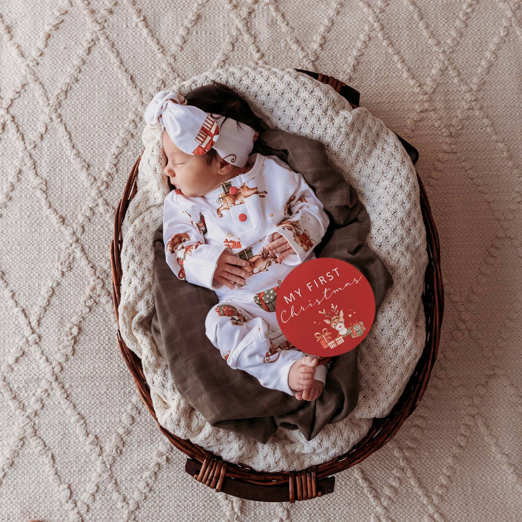 Reindeer Print Organic Growsuit