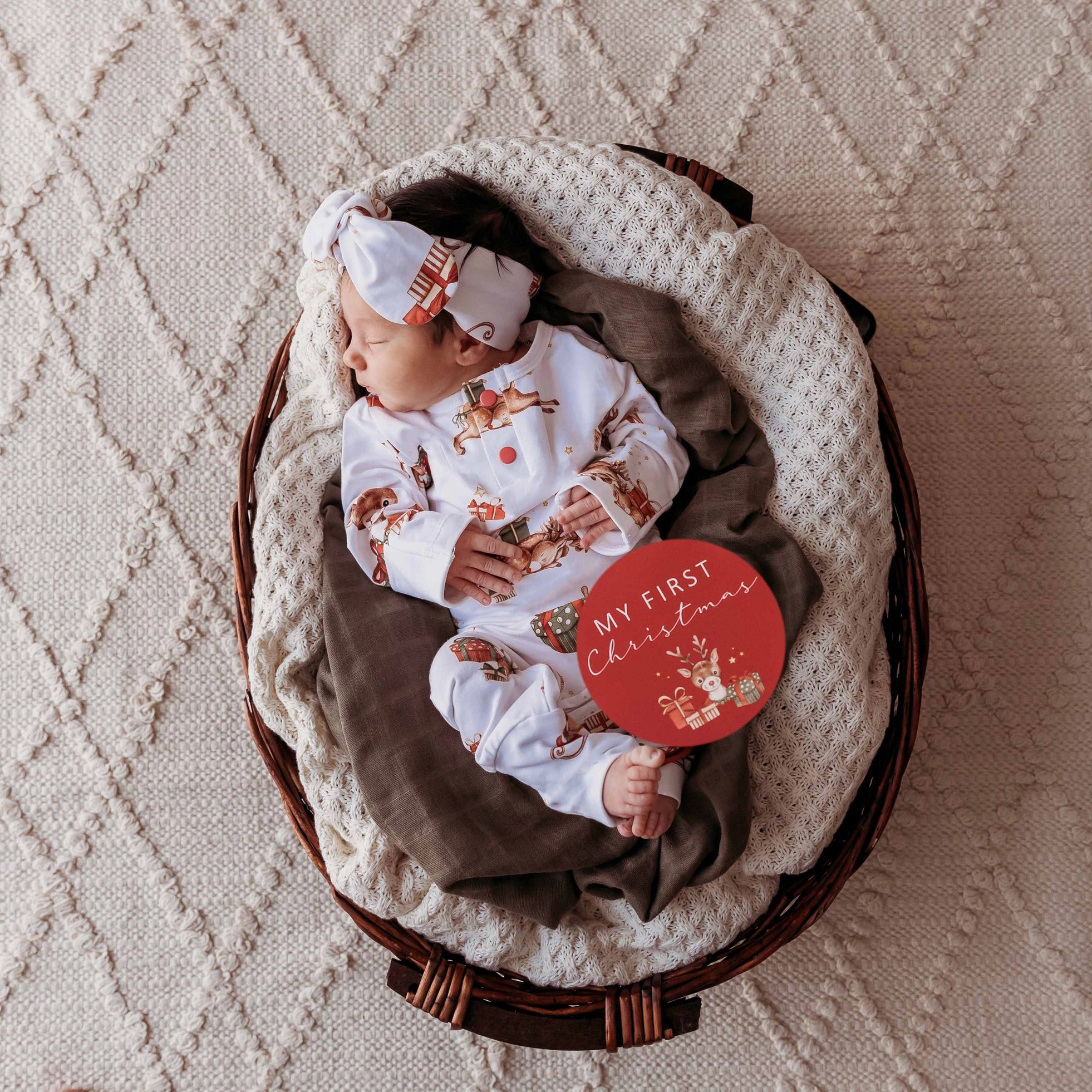 Reindeer Print Organic Growsuit