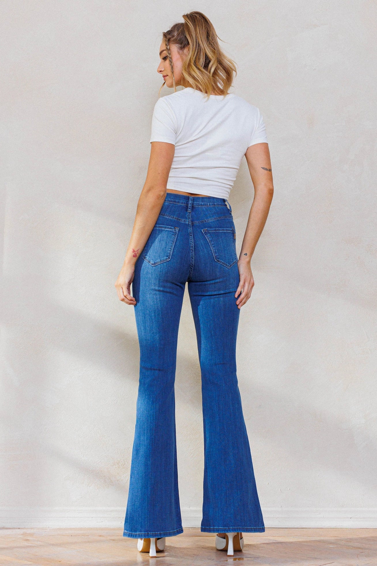 Button It Up - Bell Bottom Jeans