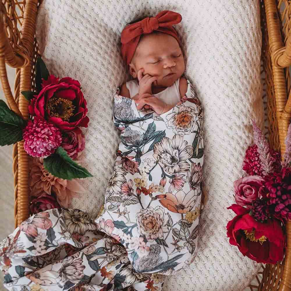 Australiana Floral Organic Muslin Wrap