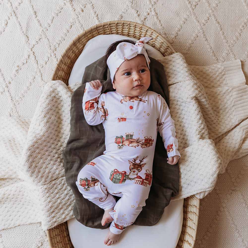 Reindeer Print Organic Growsuit