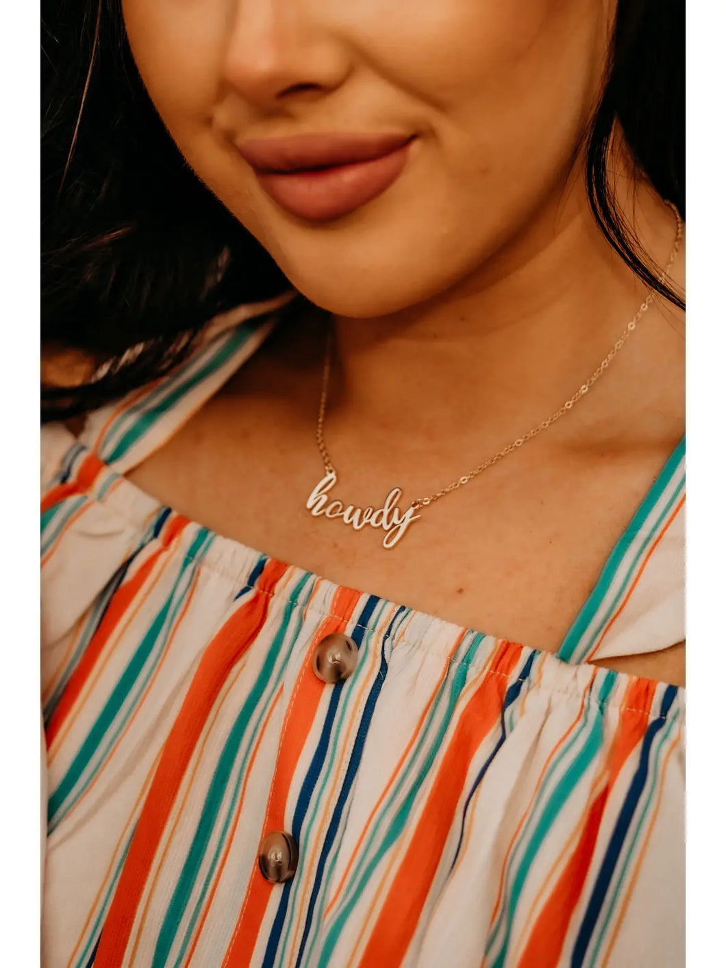 Howdy Script Necklace