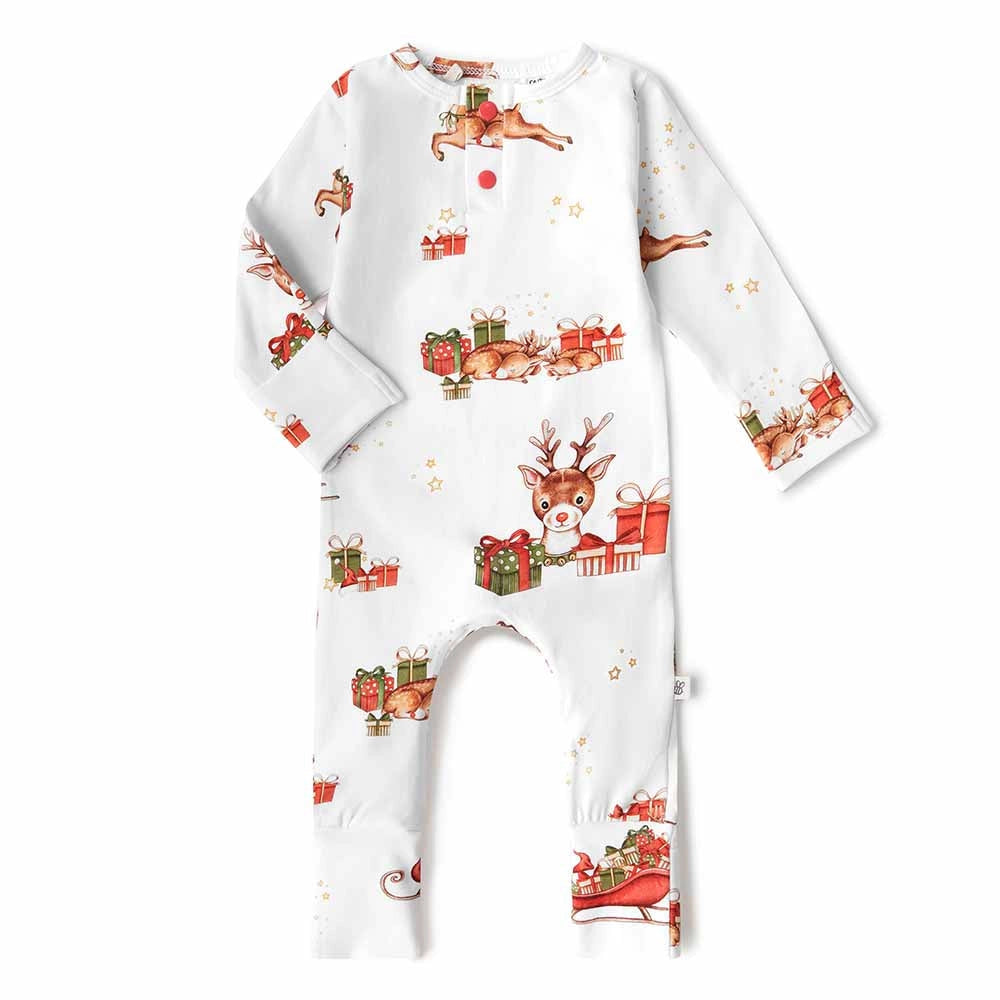 Reindeer Print Organic Growsuit