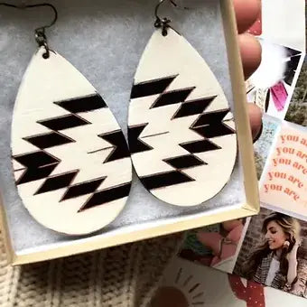 Blake & White Canyon Arrow Leather Earrings