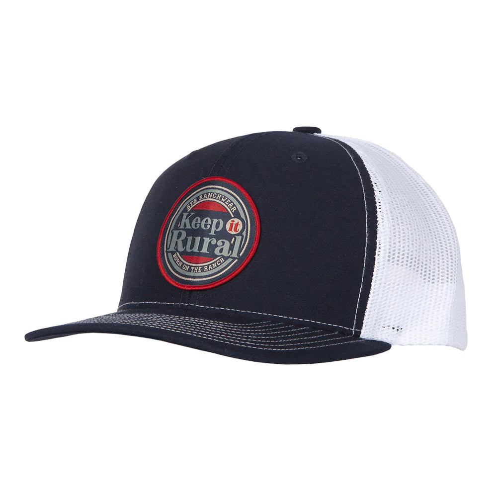 STS KEEP IT RURAL PATCH HAT - NAVY & WHITE